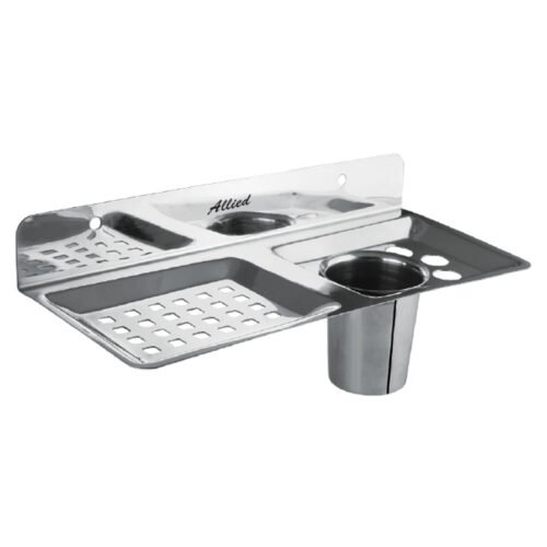 SS Soap Dish With Tumbler Fancy